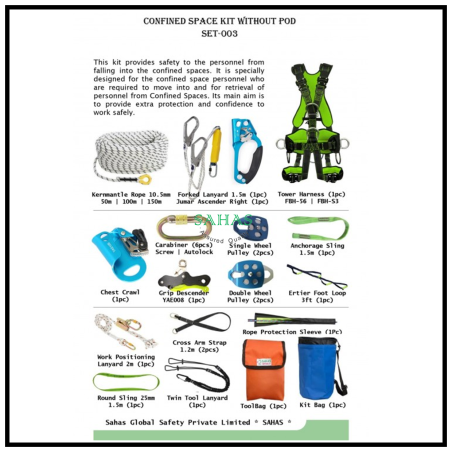 Confined Space Kit - Without Pod - SAHAS
