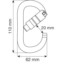 Camp Oval XL 2Lock Carabiner - SAHAS