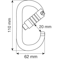 Camp Oval XL 3Lock Carabiner - SAHAS